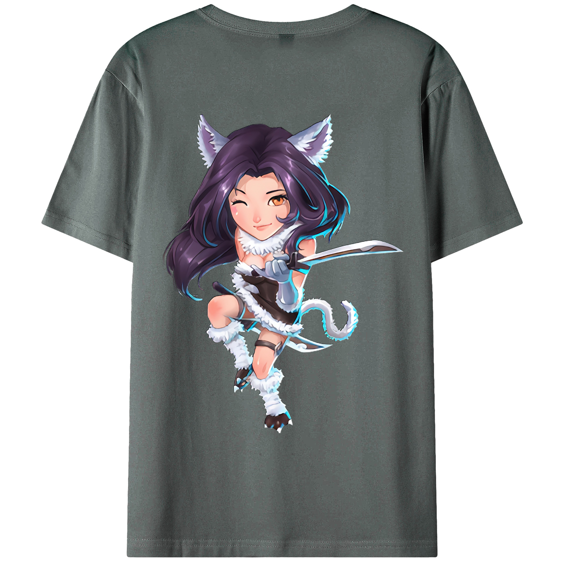 （画像用） リーグ・オブ・レジェンド League of Legends LOL 綿100％ メンズ半袖Tシャツ（バックプリント） 通気性